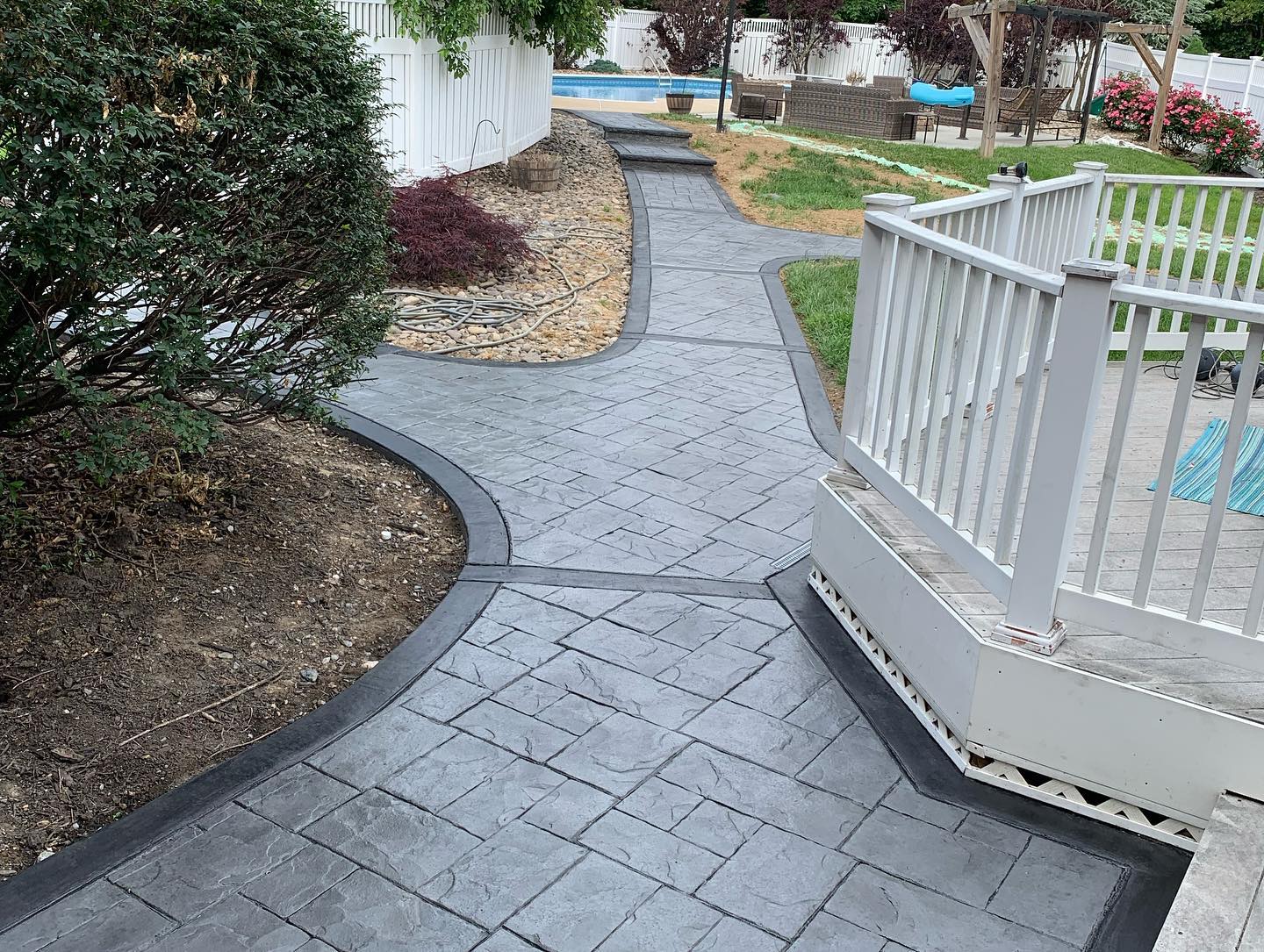 Clarksville MD Stamped Concrete Walkway