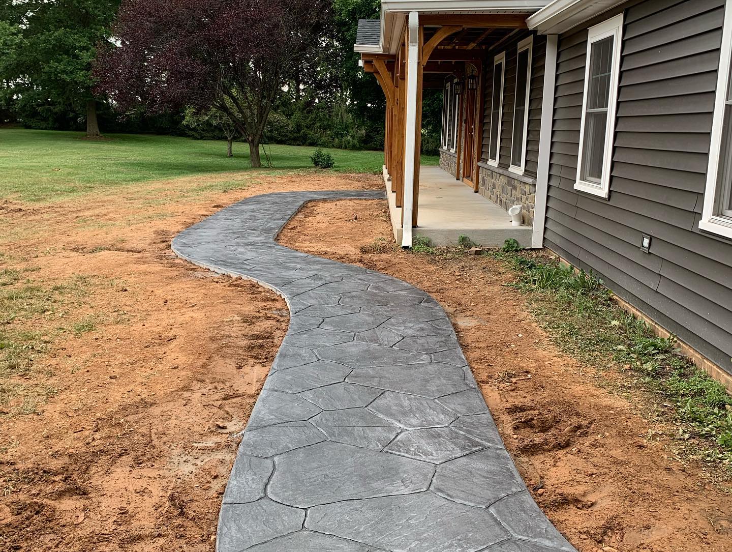 Walkway Stamped Concrete Maryland 7